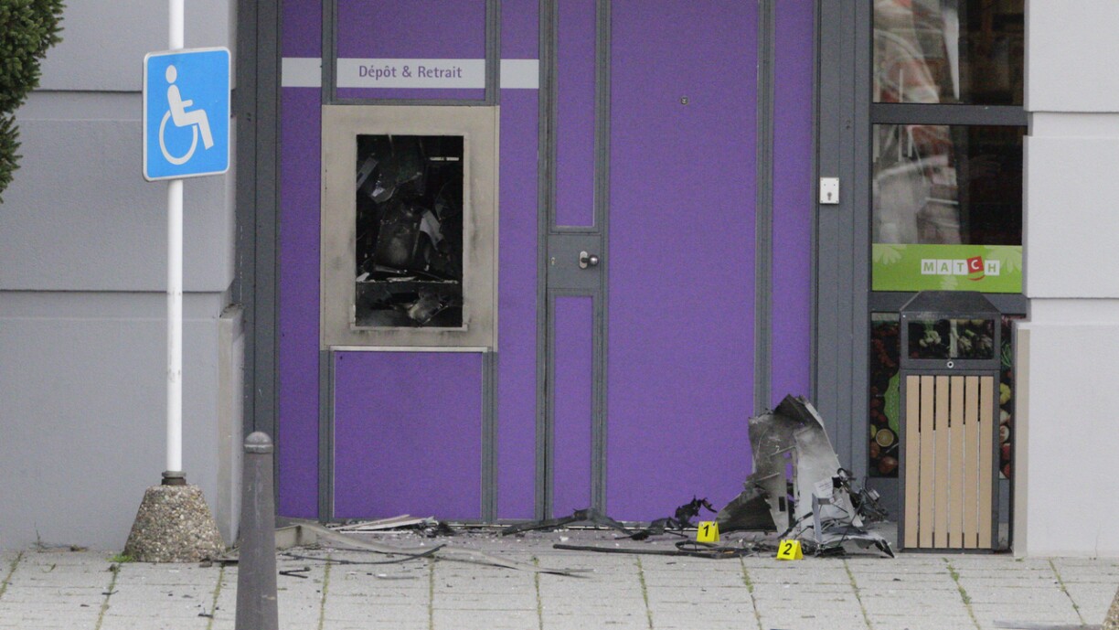 The blown-up cash machine in Grevenmacher on 4 September 2020.