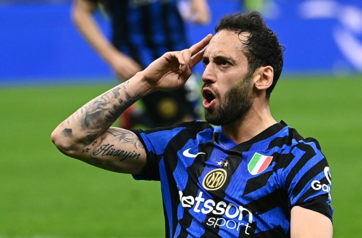 Hakan Calhanoglu drew Inter level with his 10th goal of the season