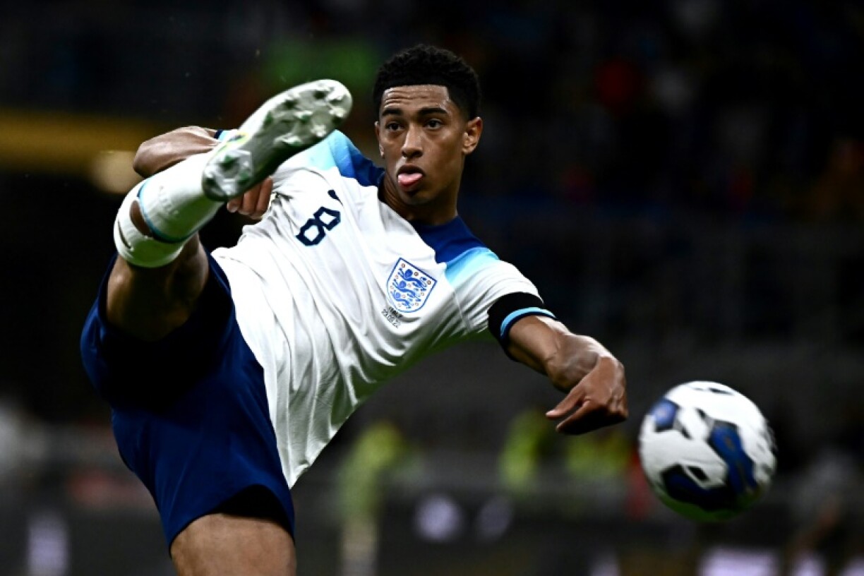 Le jeune Jude Bellingham avec l'Angleterre contre l'Italie en Ligue des Nations à San Siro, le 23 septembre 2022
