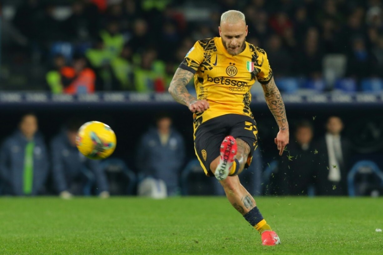 Federico Dimarco's stunning free-kick gae Inter the lead at Napoli