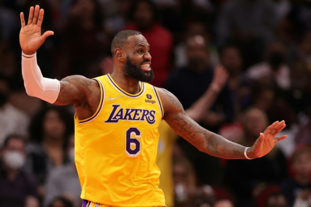 LeBron James, star des Lakers, lors du match face aux Hosuton Rockets, le 287 décembre 2021