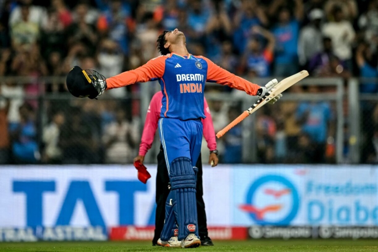 Opener Abhishek Sharma smashed 135 runs as India reached 247-9 in the fifth and final T20 international cricket match against England in Mumbai
