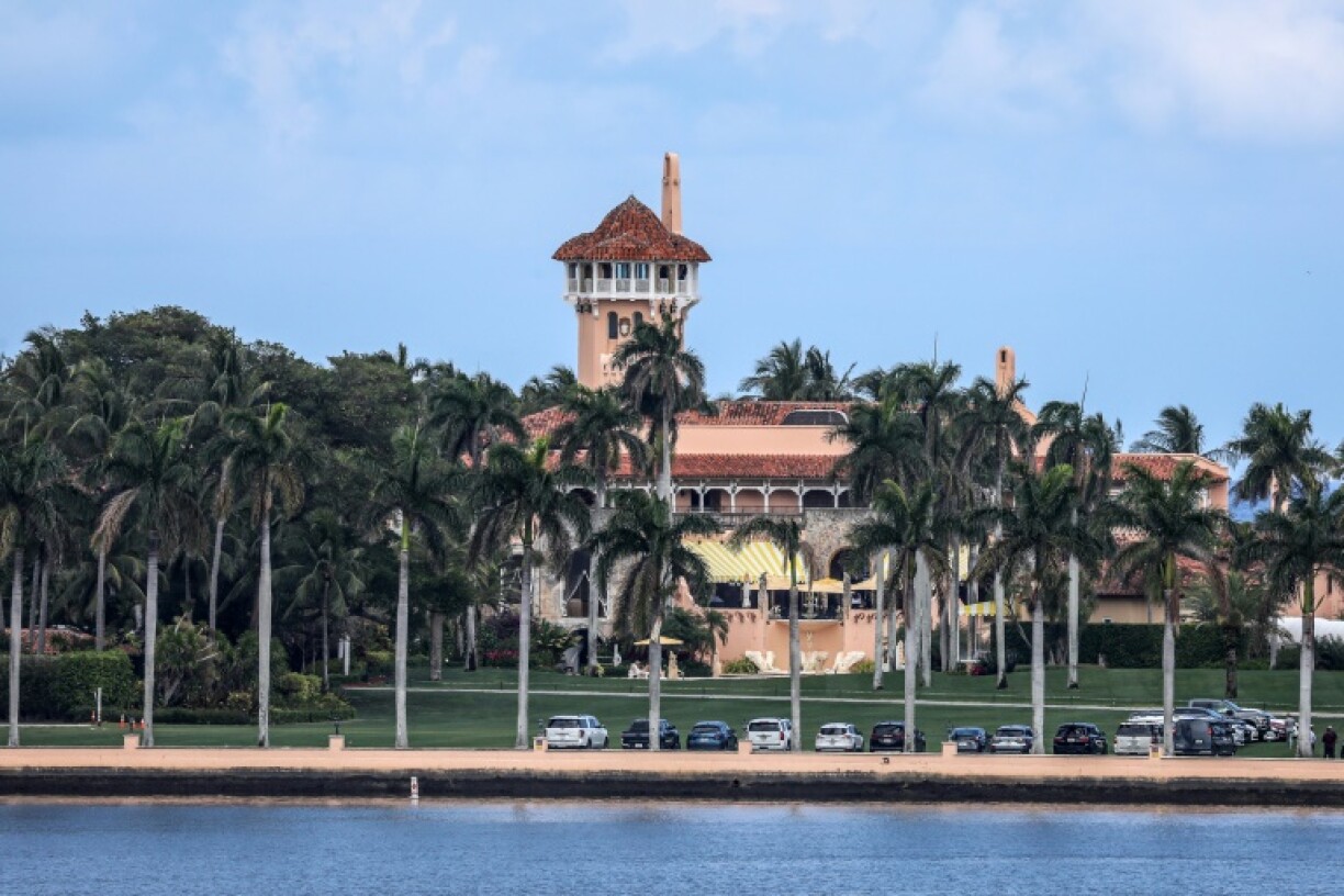 The Mar-a-Lago Club, home of former US President Donald Trump, is seen on April 4, 2023 in Palm Beach, Florida