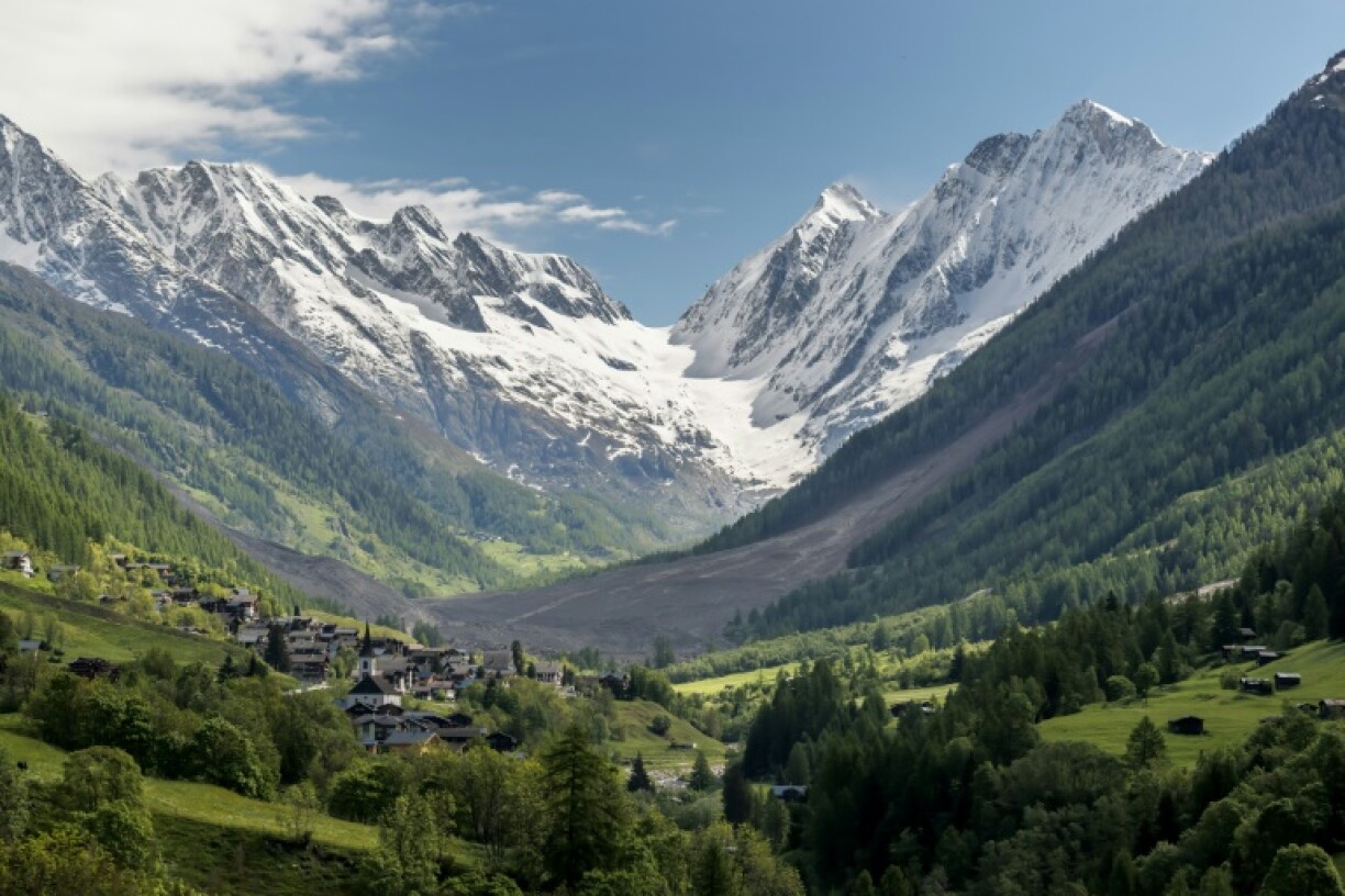 The collapse of the glacier partially destroyed a Swiss Alpine village