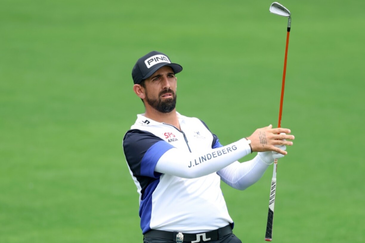 Matthieu Pavon of France fired a career major low round of six-under 65 to leap into contention after 36 holes in the PGA Championship at Quail Hollow