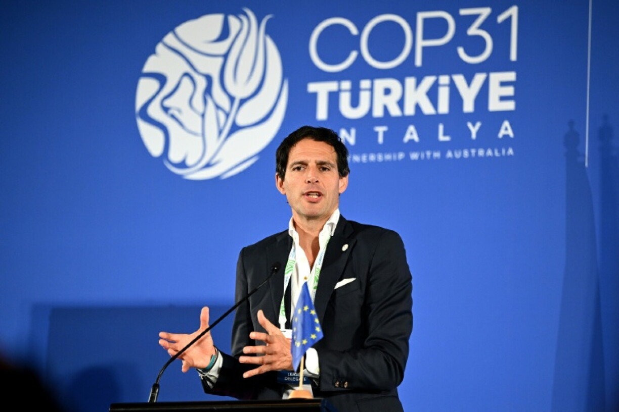 European Commissioner for Climate, Net-Zero and Clean Growth Wopke Hoekstra speaks during a press conference on the sidelines of the Pacific Pre-COP31 Summit in Nadi on October 7, 2026