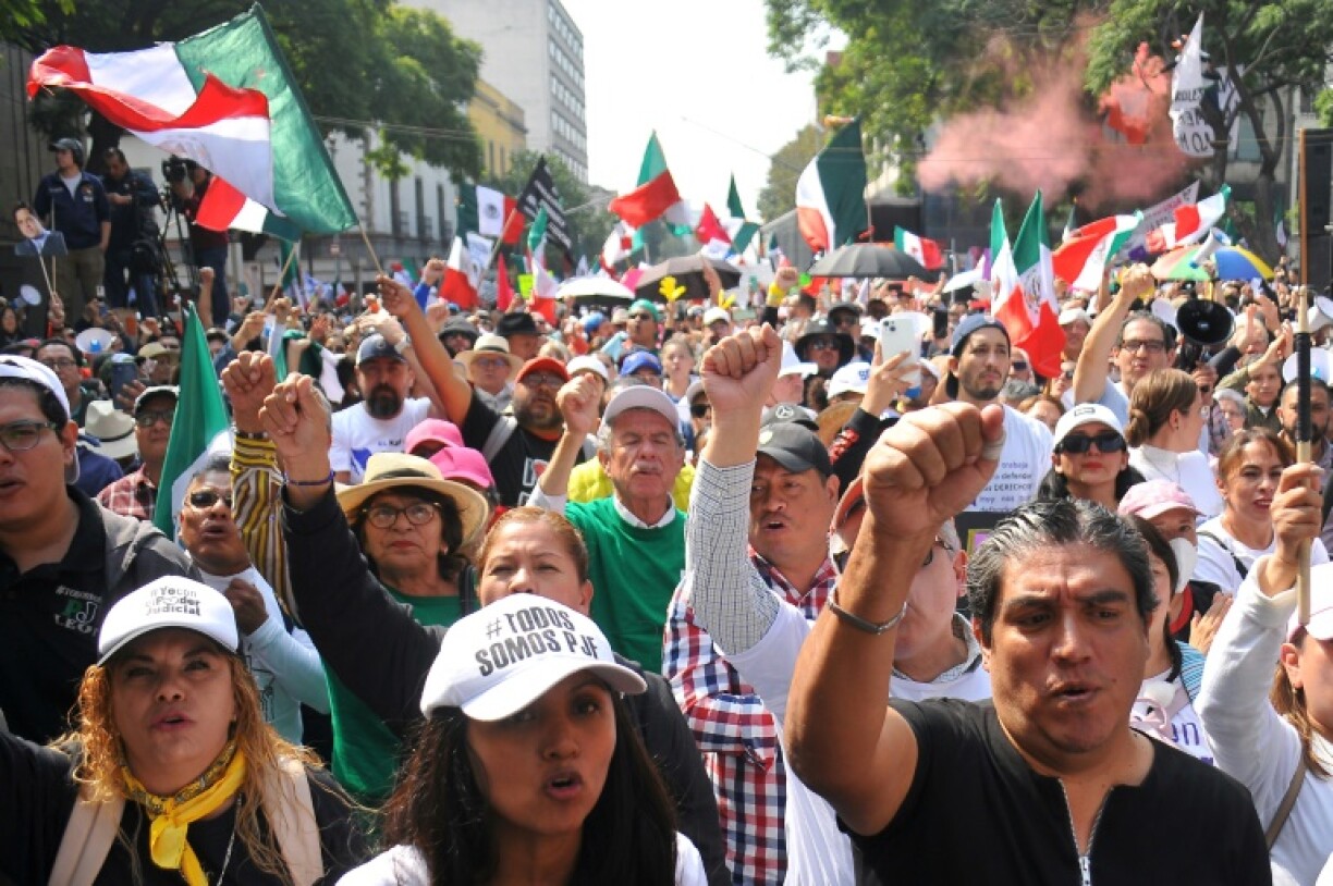 Judicial workers protest contentious reforms making Mexico the world's only country to elect all judges