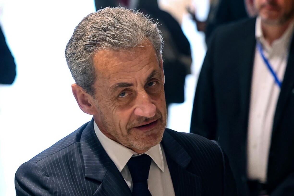 Nicolas Sarkozy au dernier jour du procès des soupçons de financement libyen de sa campagne présidentielle de 2007, à Paris le 8 avril 2025