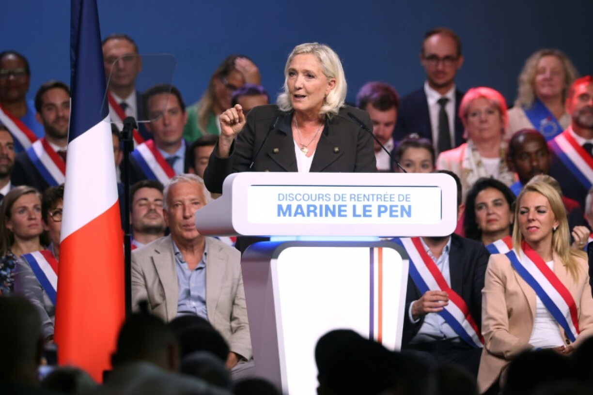 La candidate du Rassemblement national à la présidentielle, Marine Le Pen, le 13 septembre 2026 à Hénin-Beaumont, dans le Pas-de-Calais