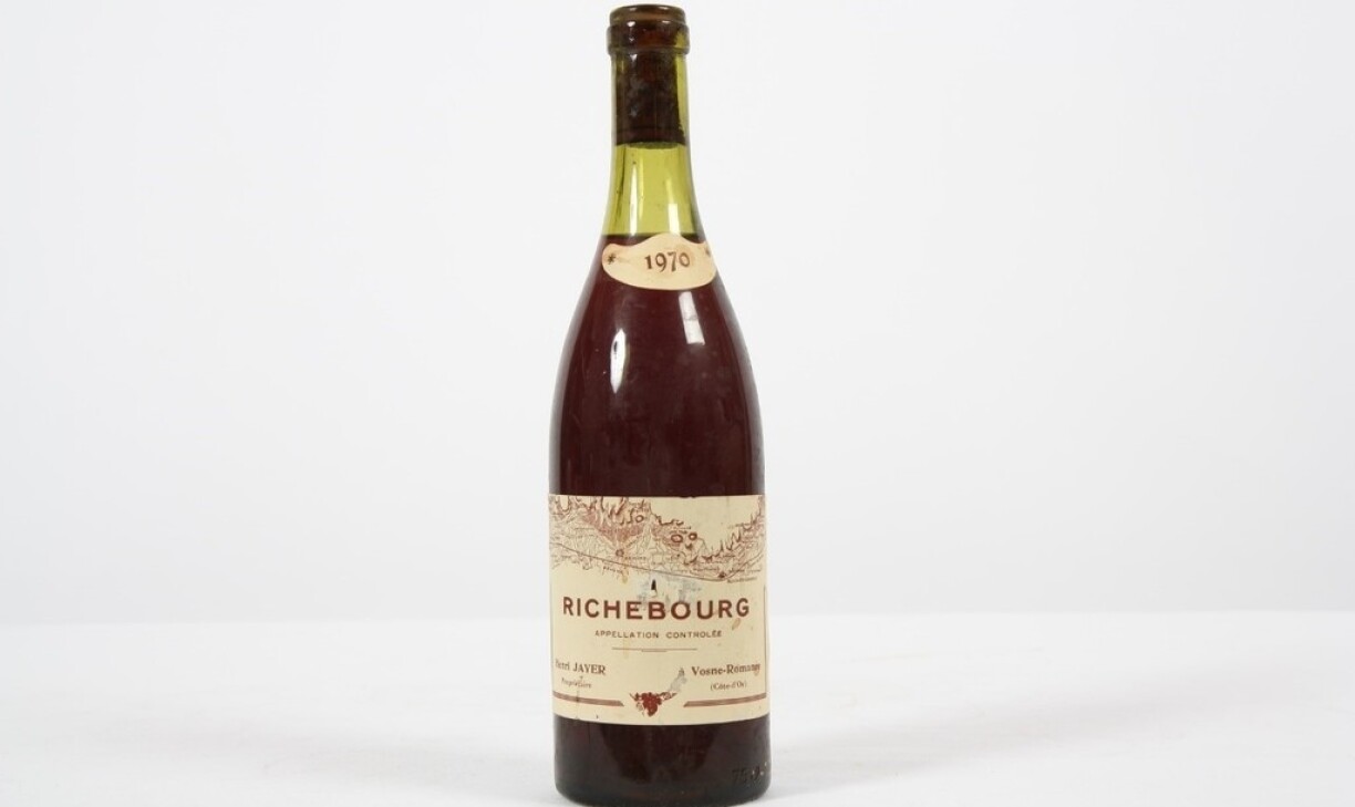 Un Richebourg 1970 (estimé à 4000/4500 euros). Un flacon pratiquement introuvable.