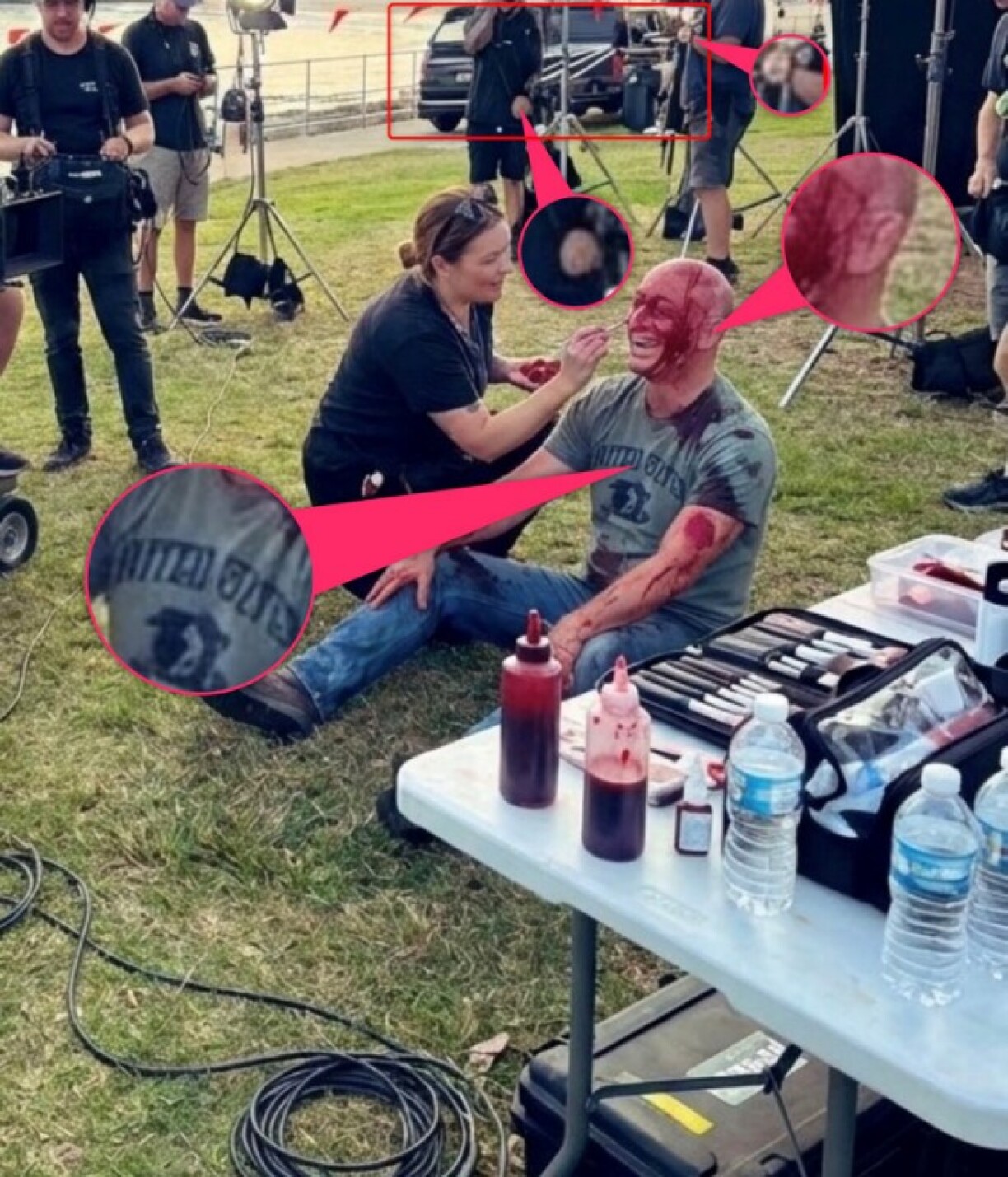 Screenshot of the fabricated image, with visual inconsistencies magnified by AFP