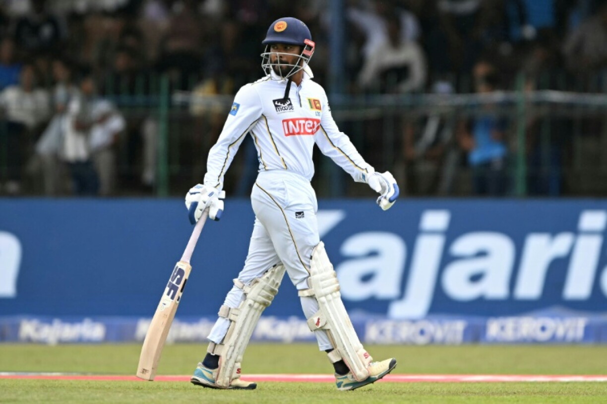 Sri Lanka's Dhananjaya de Silva, pictured here walking back to the pavilion during the second Test against India in August