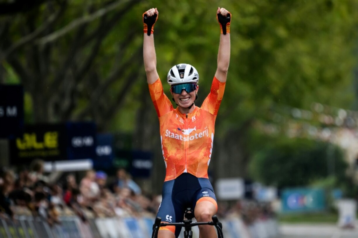 La Néerlandaise Demi Vollering a été sacrée championne d'Europe de cyclisme sur route le 4 octobre 2025 à Guilherand-Granges (France)