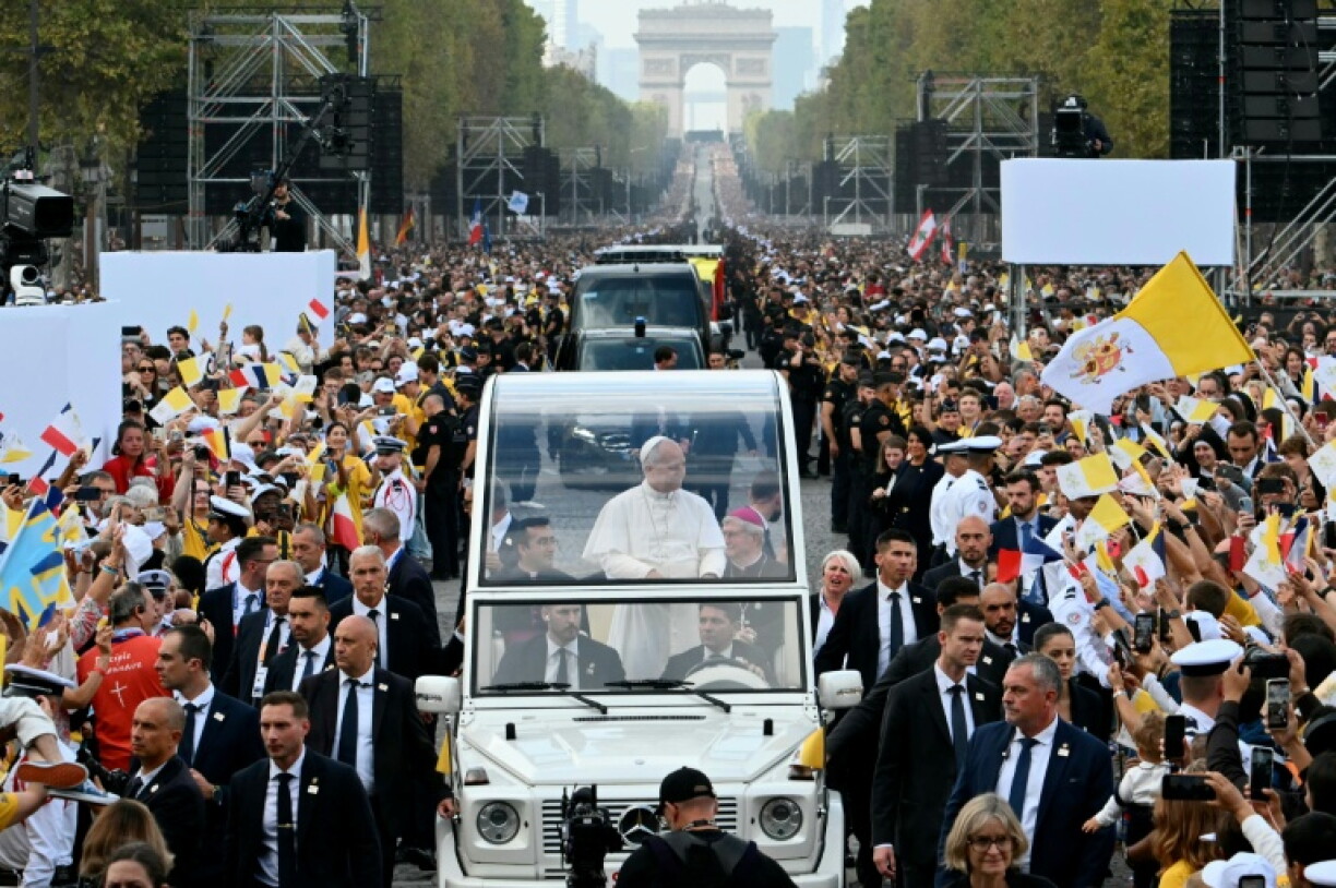The leader of the world's 1.4 billion Catholics is on a four-day trip to France