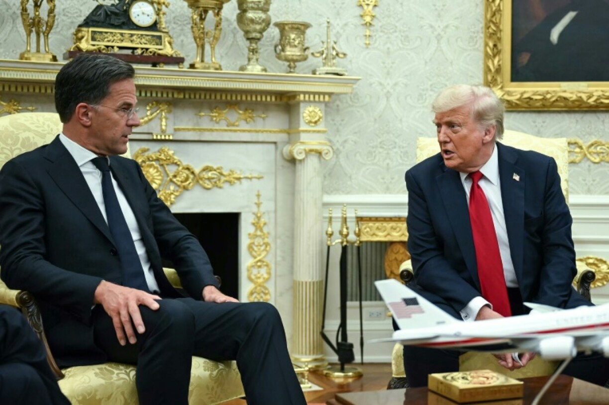 US President Donald Trump meets with NATO Secretary General Mark Rutte in the Oval Office