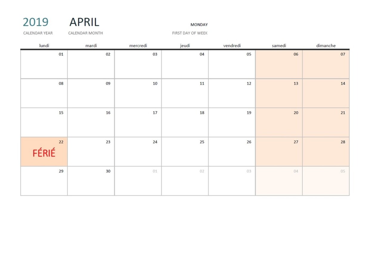 Avril, première occasion de l'année de profiter d'un week-end rallongé (sauf si vous avez déjà débrayé le lundi 31 décembre 2018).