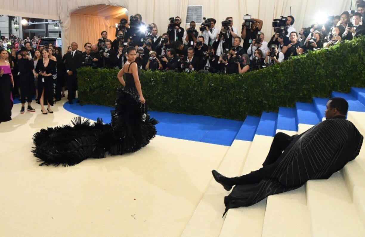 Sean Combs and Cassie at the 2017 Met Gala