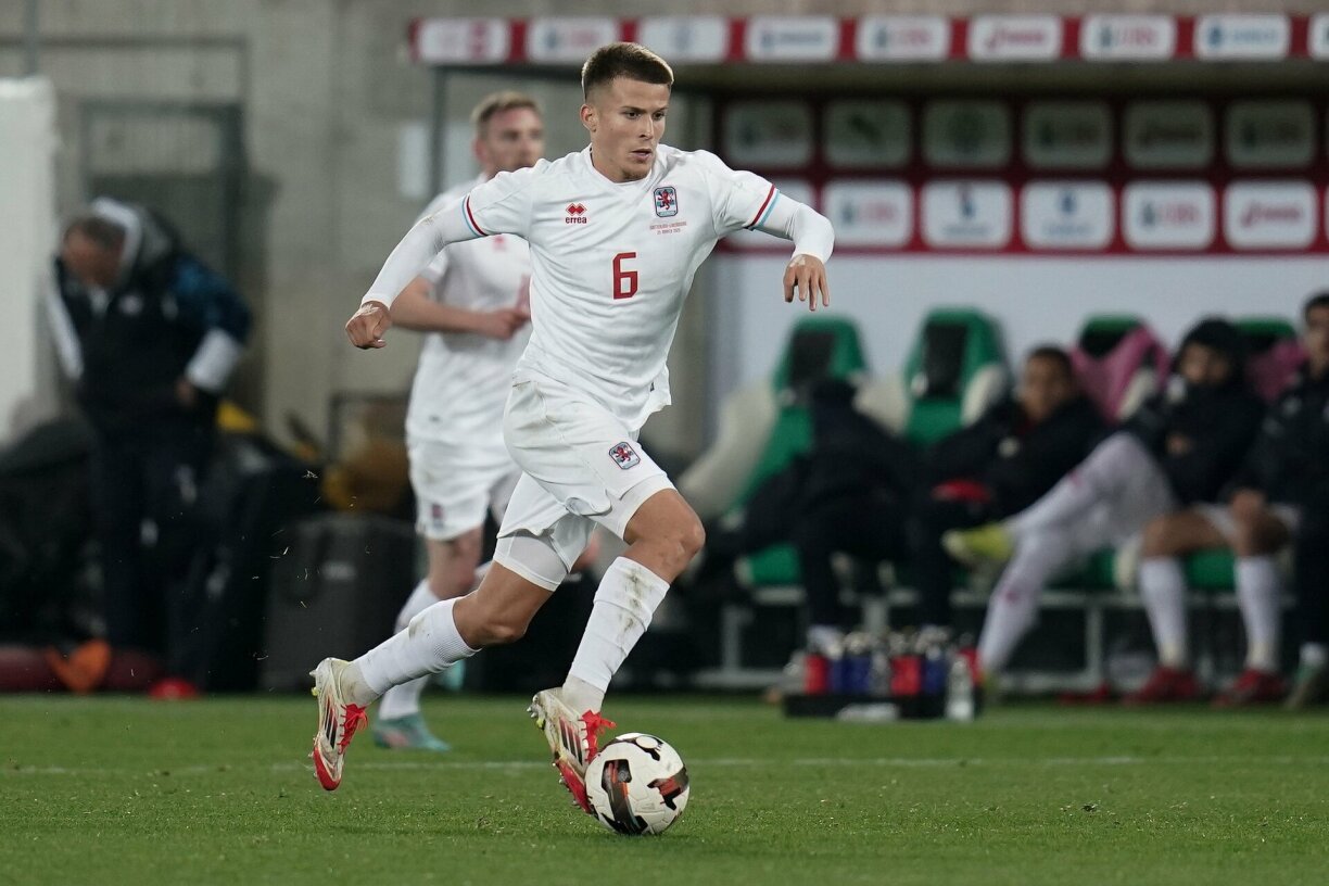 João Tomás de Sousa Moreira Cruz, titulaire lors du match contre la Suisse.