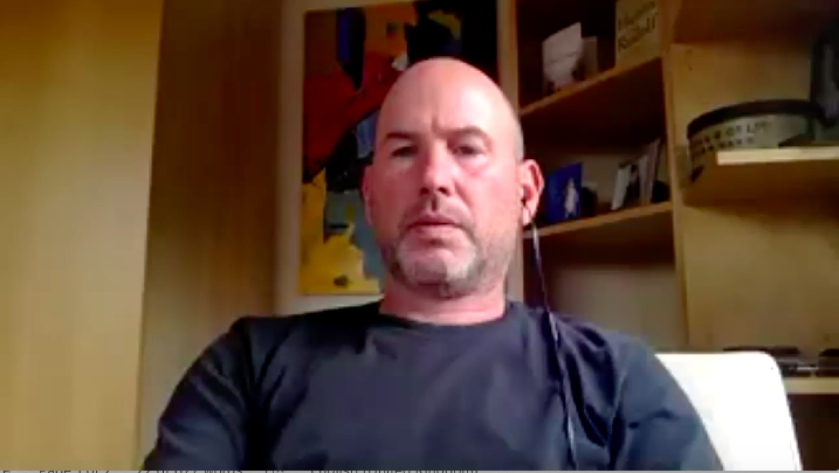 Author Thomas Harding, pictured during our interview.