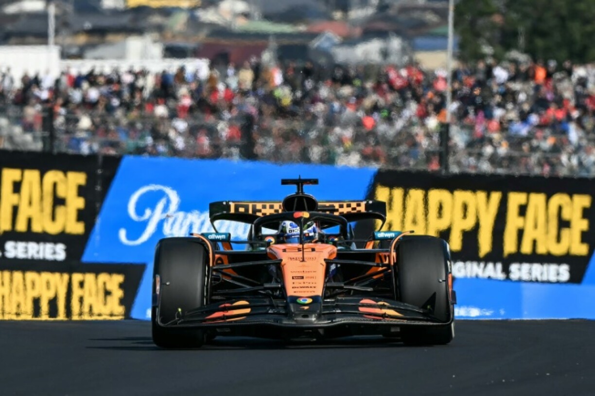 McLaren's Australian driver Oscar Piastri drives during second practice
