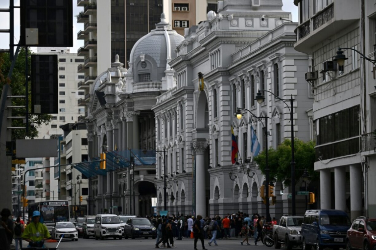 A view of the Gobernacion de la Provincia del Guayas building in Guayaquil, Ecuador, taken on April 9, 2025.