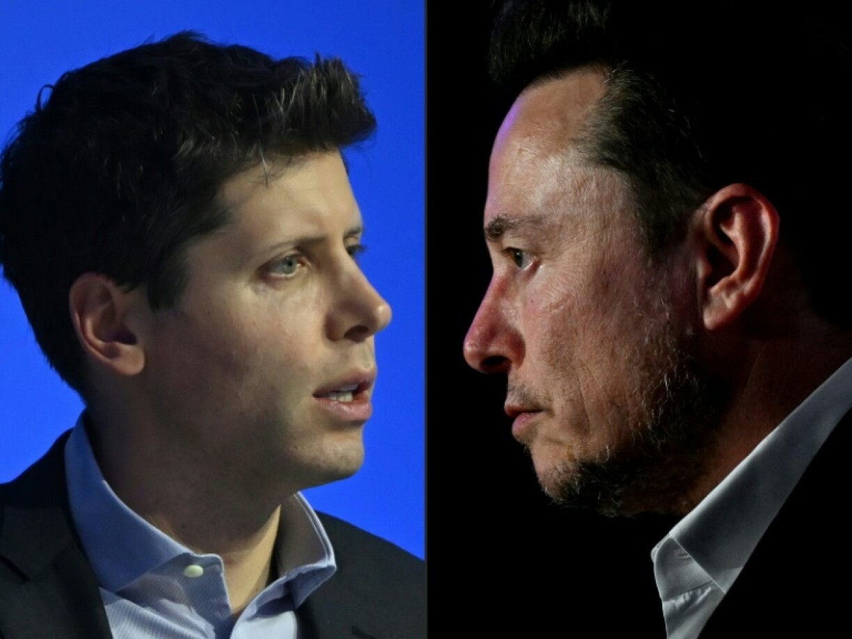 A US judge has cleared the way for a trial in US court over claims that Elon Musk (R) has been on a campaign to damage ChatGPT maker OpenAI, run by co-founder Sam Altman (L)