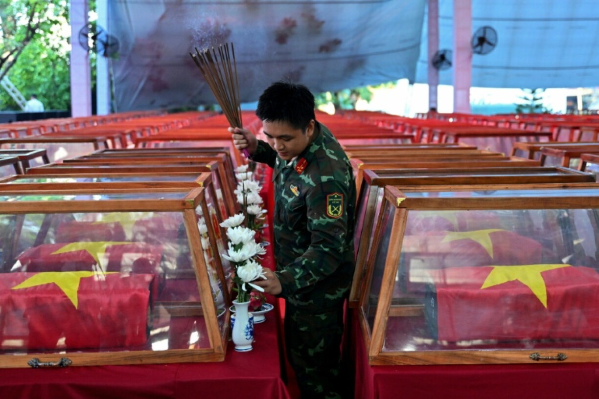 There are 230,000 graves nationwide in Vietnam for unidentified soldiers, while thousands of others are believed to remain buried in remote jungles, or under farmland or other former battlefields