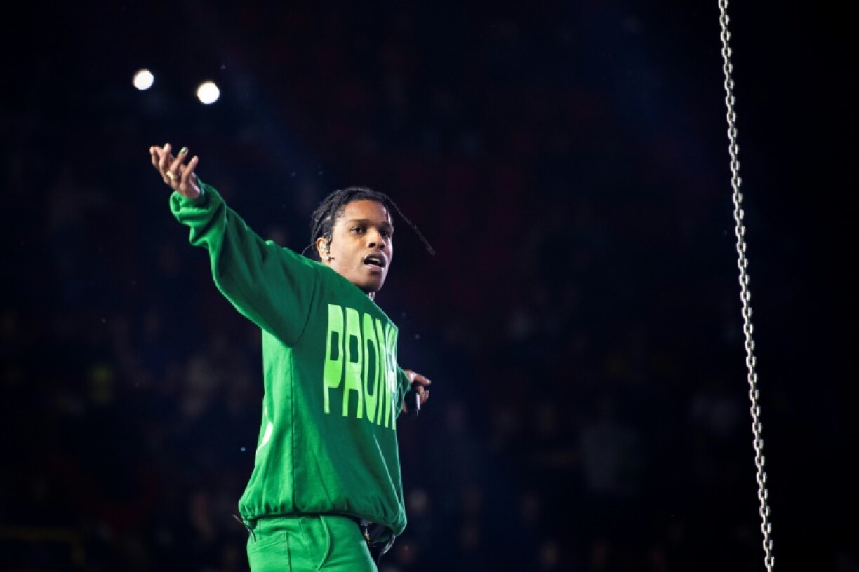 Le rappeur américain A$AP Rocky lors d'un concert à Stockholm, en Suède, le 11 décembre 2019