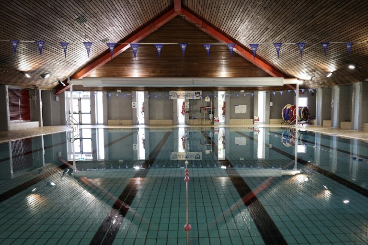 La piscine du centre de loisirs d'Exmouth, le 13 juin 2023 dans le sud-ouest de l'Angleterre