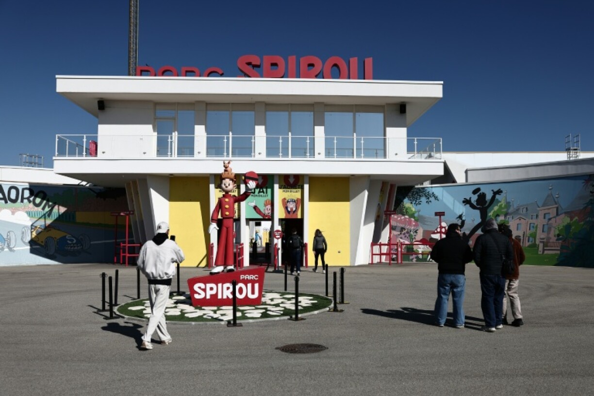 L'entrée du parc d'attractions Spirou Provence à Monteux, près d'Avignon, le 2 avril 2026 dans le Vaucluse