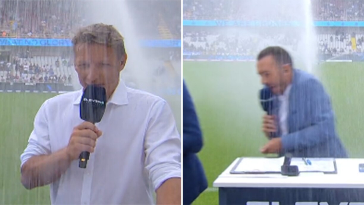Une douche surprise: les équipes d'Eleven Sports trempées à cause de l'arrosage automatique (vidéos)