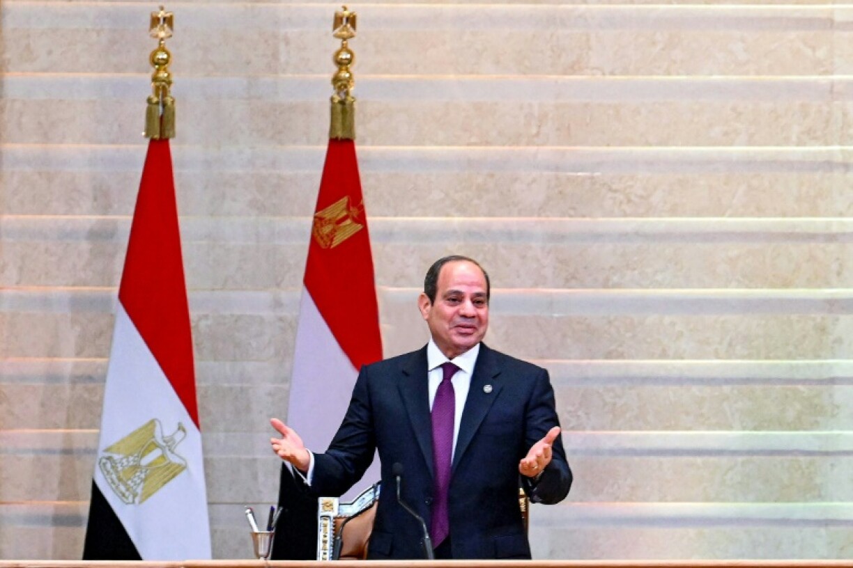 President Abdel Fattah al-Sisi of Egypt, where state-aligned media hailed the country's stability in the hours after Syria's Bashar al-Assad was toppled