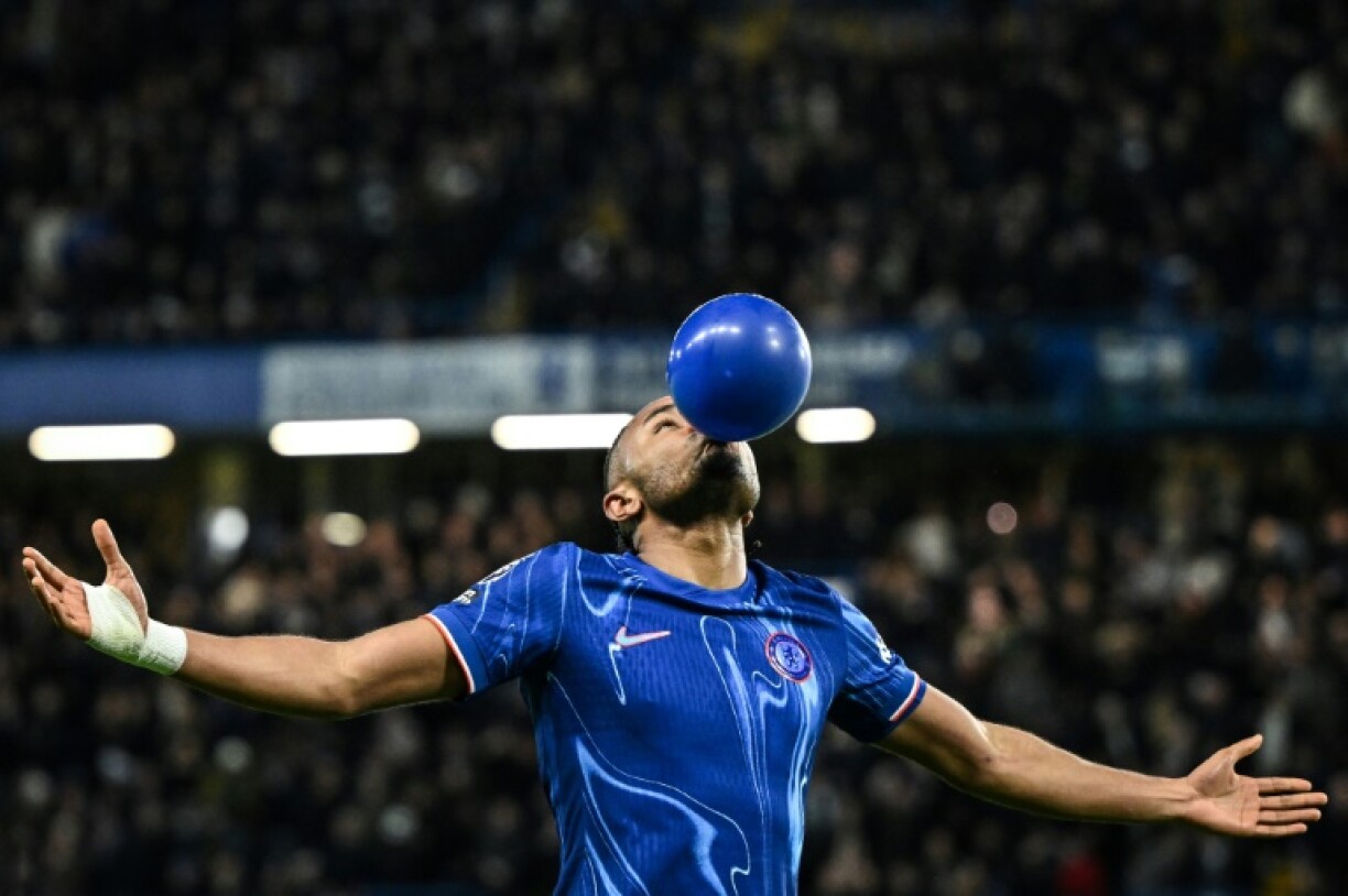 Chelsea's Christopher Nkunku celebrates after scoring against Southampton