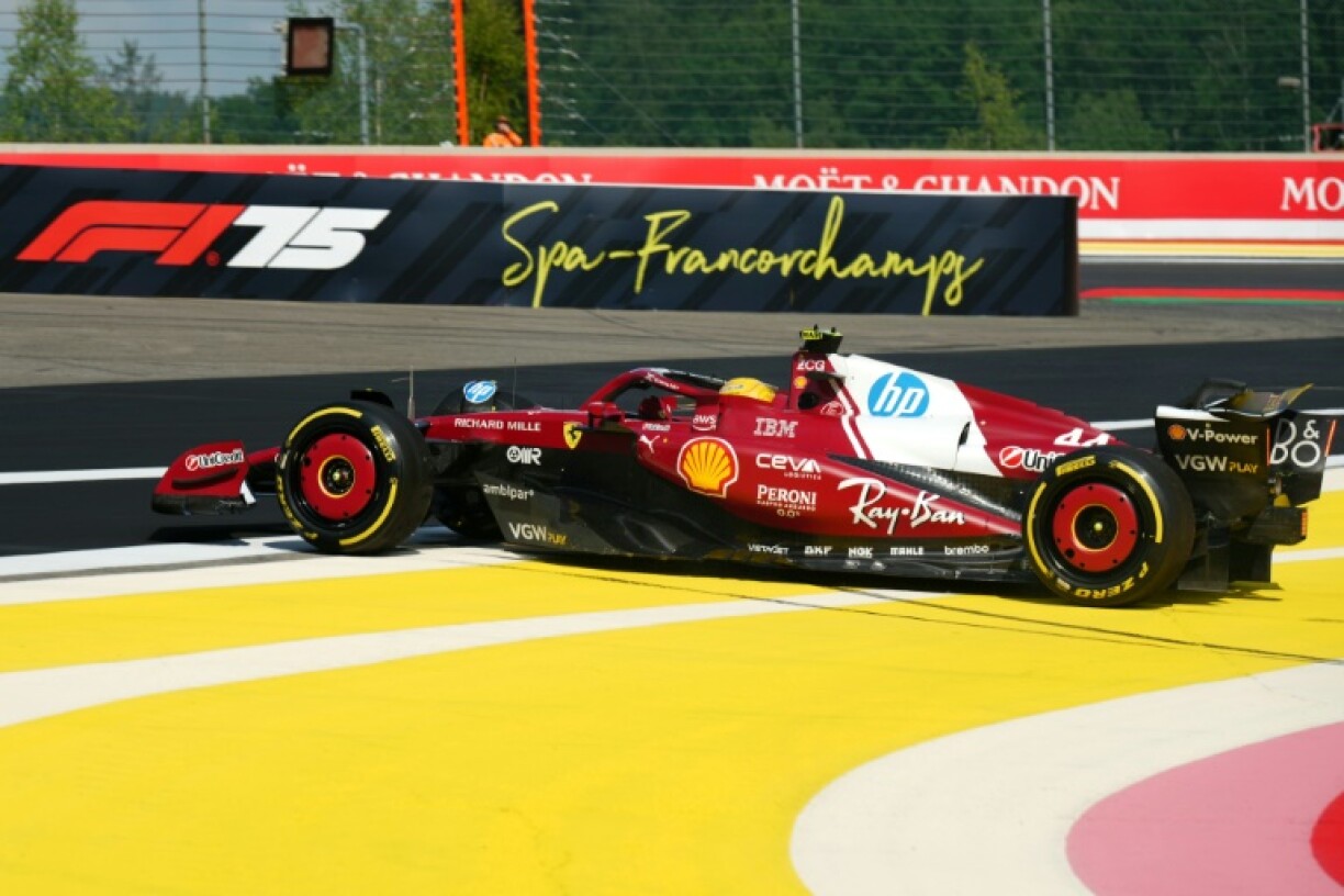 Ferrari's Lewis Hamilton span out of sprint qualifying at the Belgian Grand Prix