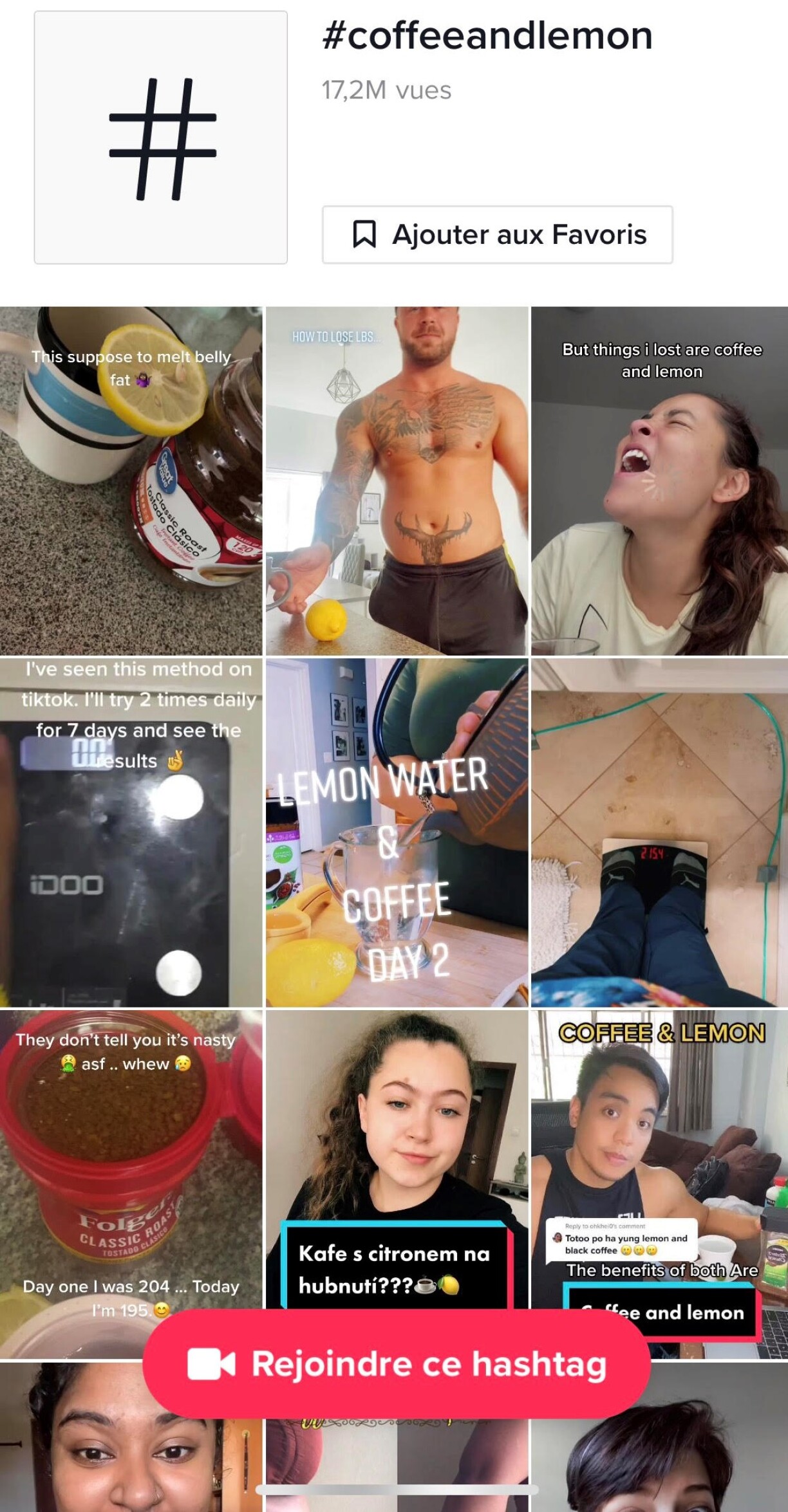 Capture d'écran prise sur Tik Tok le 29/09/2021