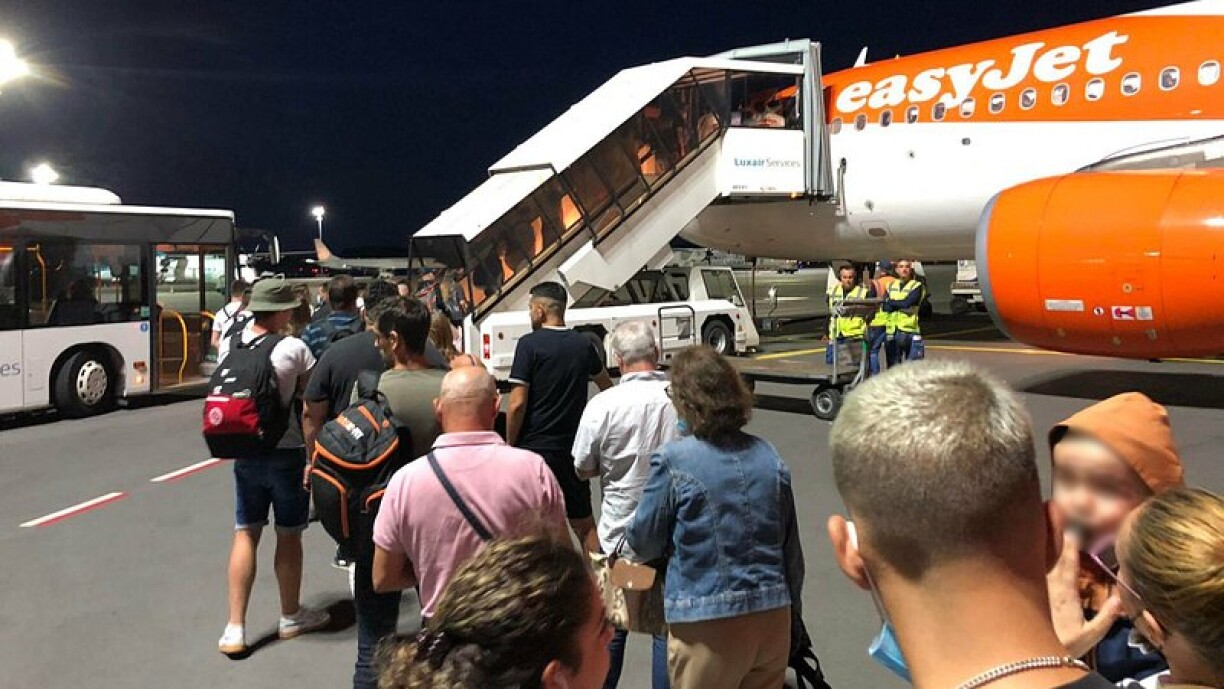 Une photo prise au moment d'embarquer le 6 août 2022 à l'aéroport de Luxembourg.