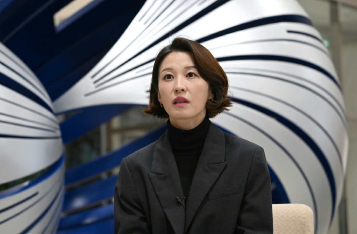 An Gwi-ryeong, a spokeswoman for South Korea's main opposition Democratic Party, speaks during an interview with AFP at the National Assembly in Seoul