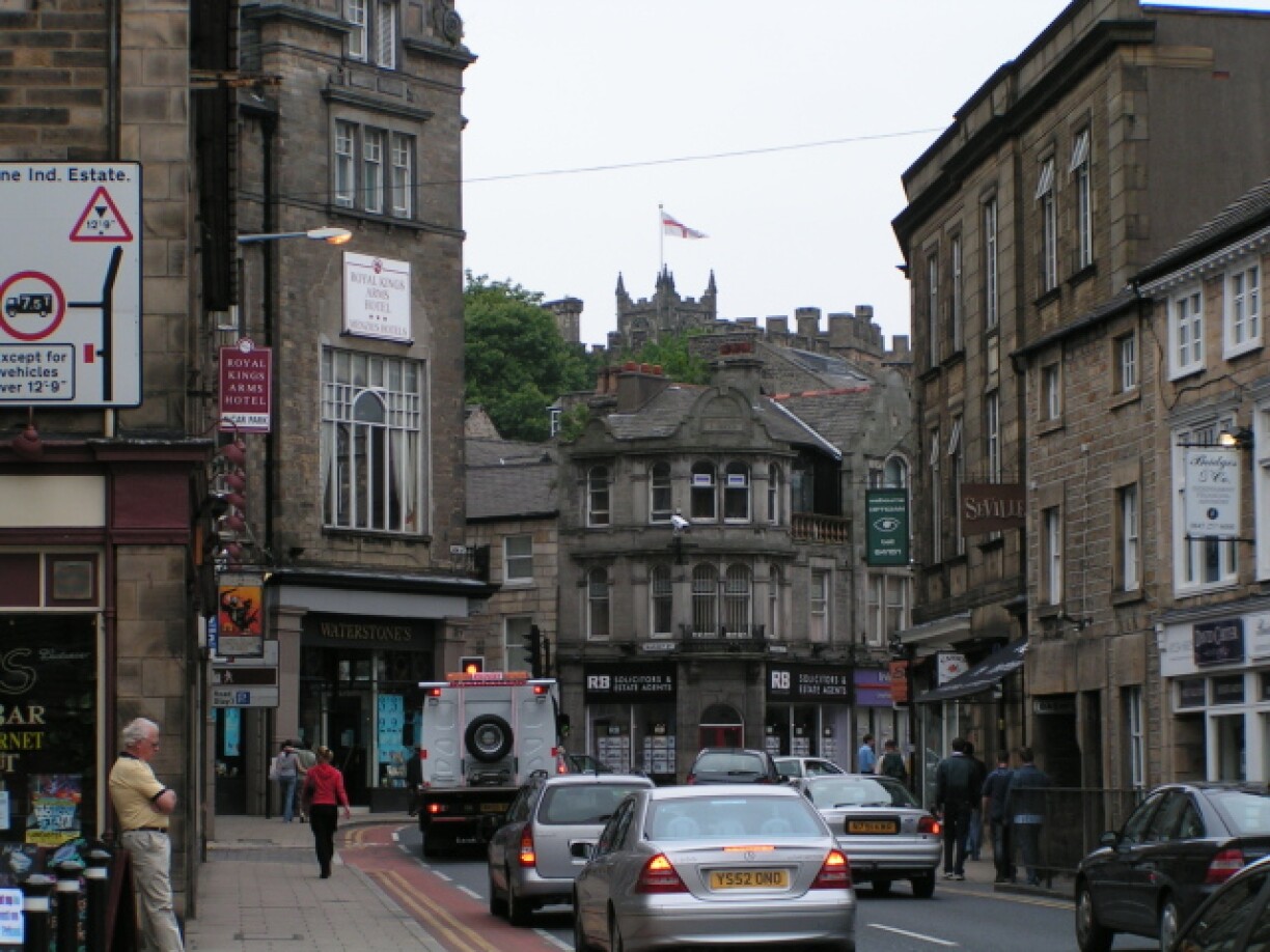 The delightful city centre of Lancaster.