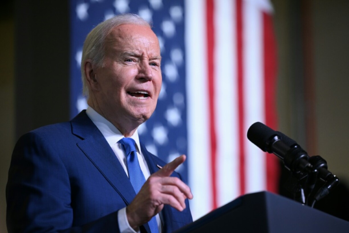 Le président américain Joe Biden dans le Wisconsin, aux Etats-Unis, le 8 mai 2024