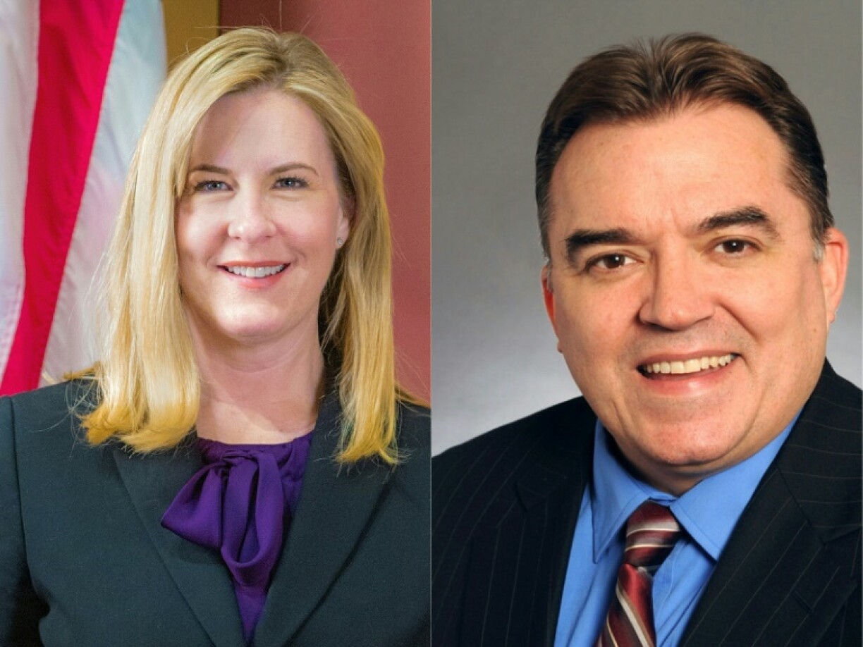 Minnesota State Representative Melissa Hortman (L) and State Senator John Hoffman were shot in the attacks, which the governor described as politically motivated