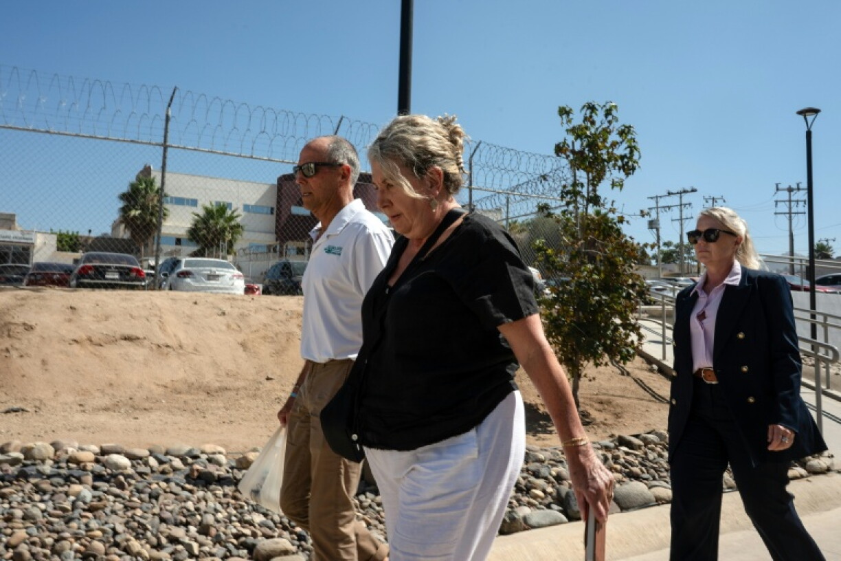 The parents of Australian brothers who were murdered during a surfing trip in April 2024 arrive at court for the trial of three murder suspects in Mexico