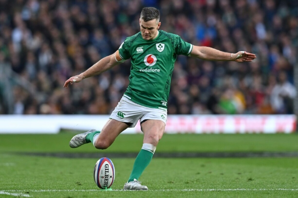 Le demi d'ouverture irlandais Johnny Sexton face à l'Angleterre, le 12 mars 2022 à Twickenham