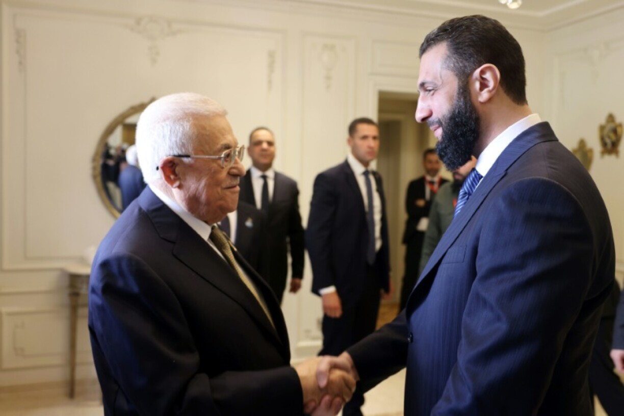 Syria's interim President Ahmed al-Sharaa meets Palestinian counterpart Mahmud Abbas on the sidelines of his first Arab summit.