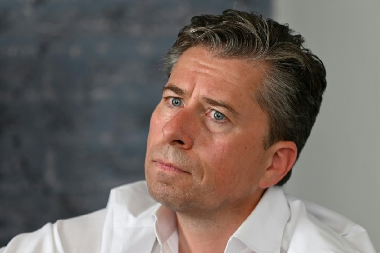 UN Under-Secretary-General for Humanitarian Affairs and Emergency Relief Coordinator Tom Fletcher looks on during an interview with AFP