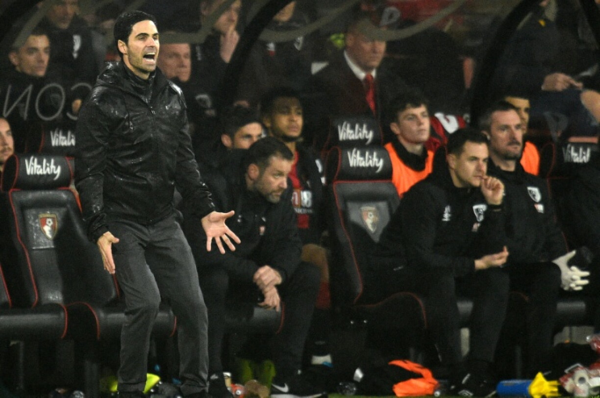 Mikel Arteta lors de son premier match sur le banc d'Arsenal le 26 décembre 2019 au Vitality Stadium de Bournemouth. Cinq ans et demi plus tard, le manager espagnol a réussi son pari: remettre les Gunners de la Premier League