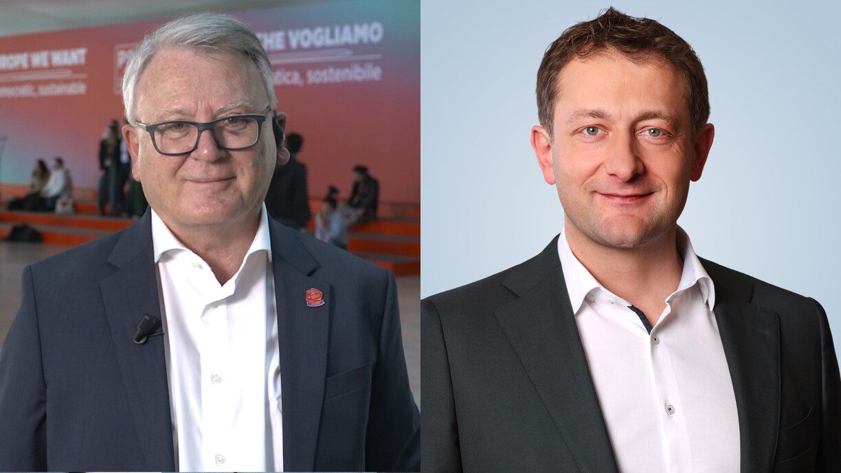 Nicolas Schmit (à gauche) et Christophe Hansen (à droite)