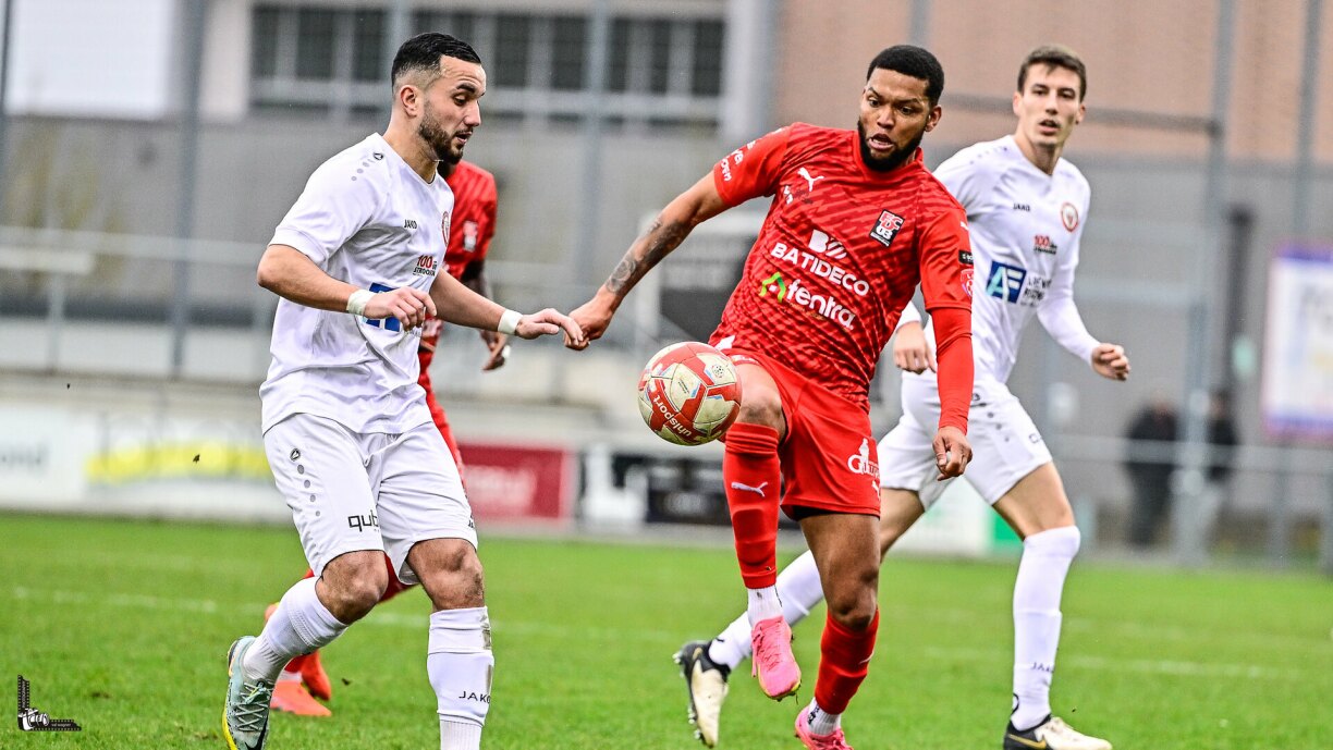 Amine Zenadji, ici en duel avec le Differdangeois Ulisses Oliveira, rêve de faire chuter son ancien club du Swift en demi-finale de la Coupe de Luxembourg.