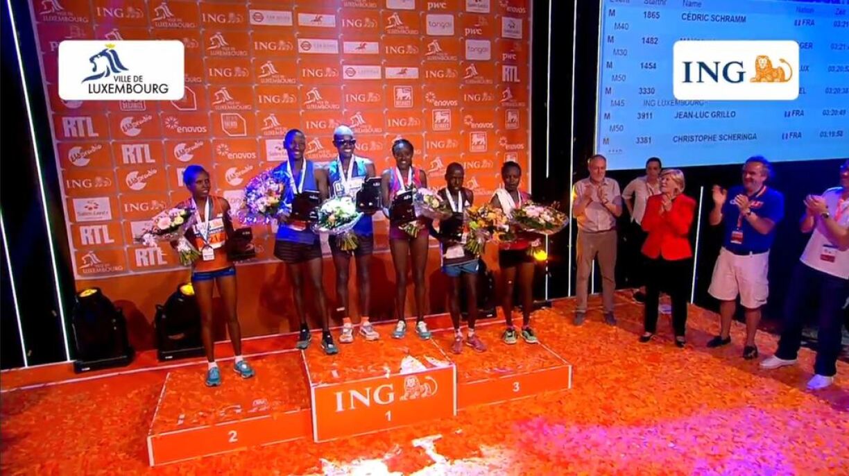 The top three of the men and the women.