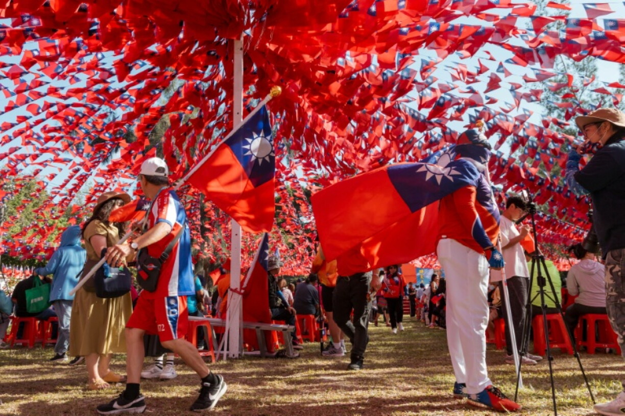 Taiwan President Lai Ching-te gave a speech in Taipei to mark National Day