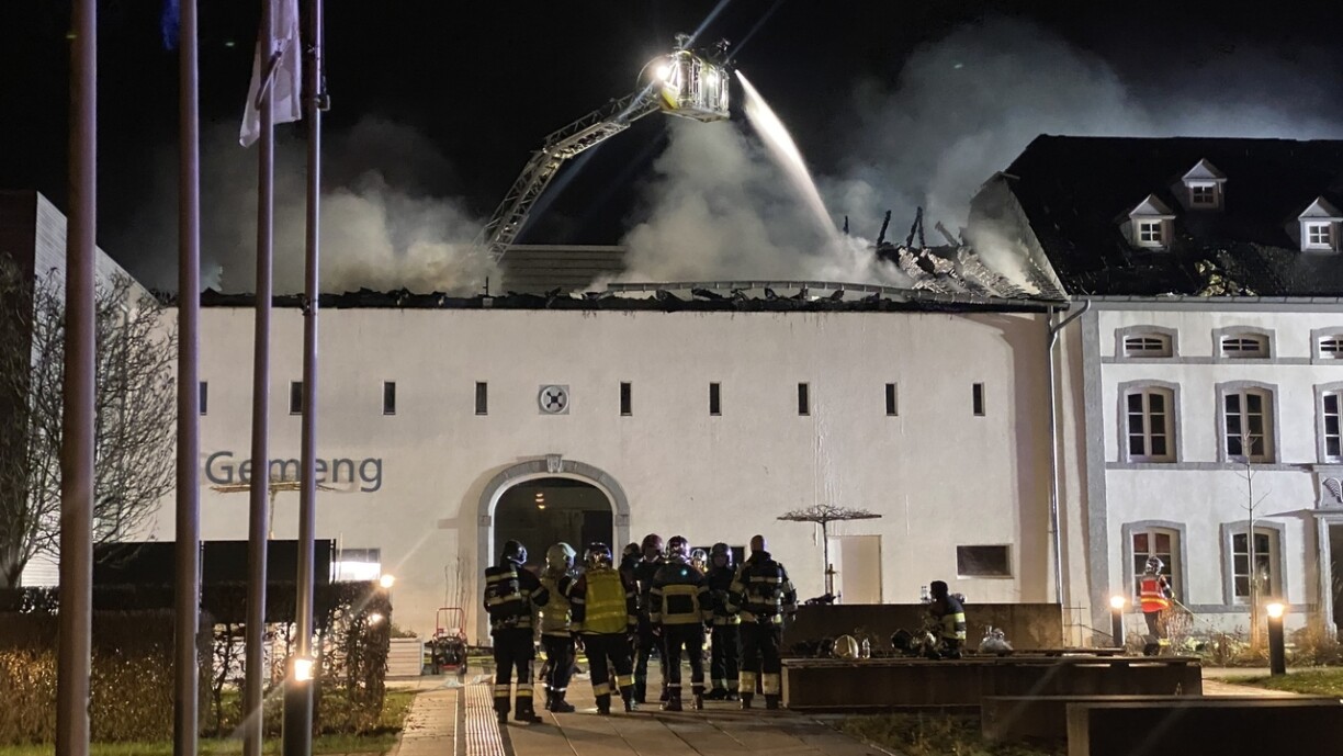 Un incendie a ravagé la mairie de Junglinster en janvier dernier.